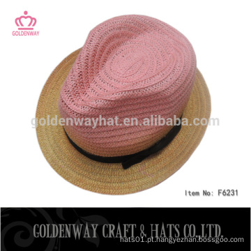 Chapéu de trincheira de mulher rosa tridimensional bonés bonés baratos promocionais de fedora